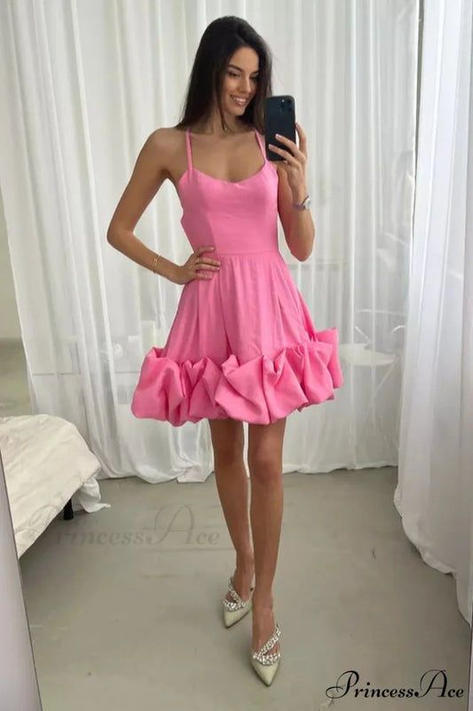 Backless Bustier Stylish Mini Dress S / Pink