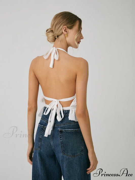 Backless Halter Graceful Tank Top