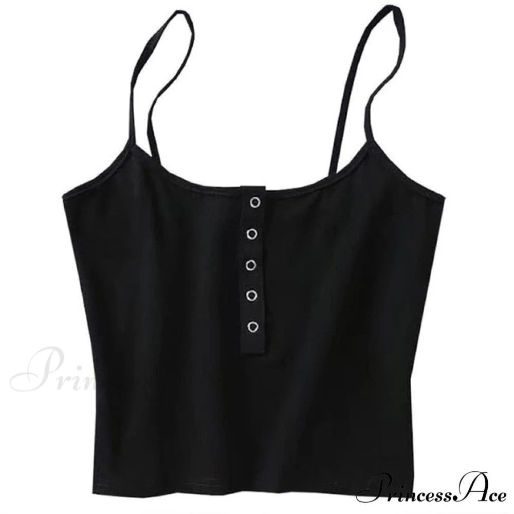 Backless Hollow Out Fitness Sleeveless Short Crop Tops Black2 / S