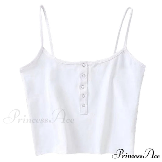 Backless Hollow Out Fitness Sleeveless Short Crop Tops White2 / S