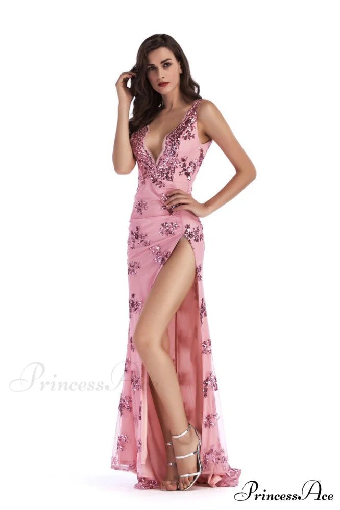 Backless Maxi Stylish Sequin Dress