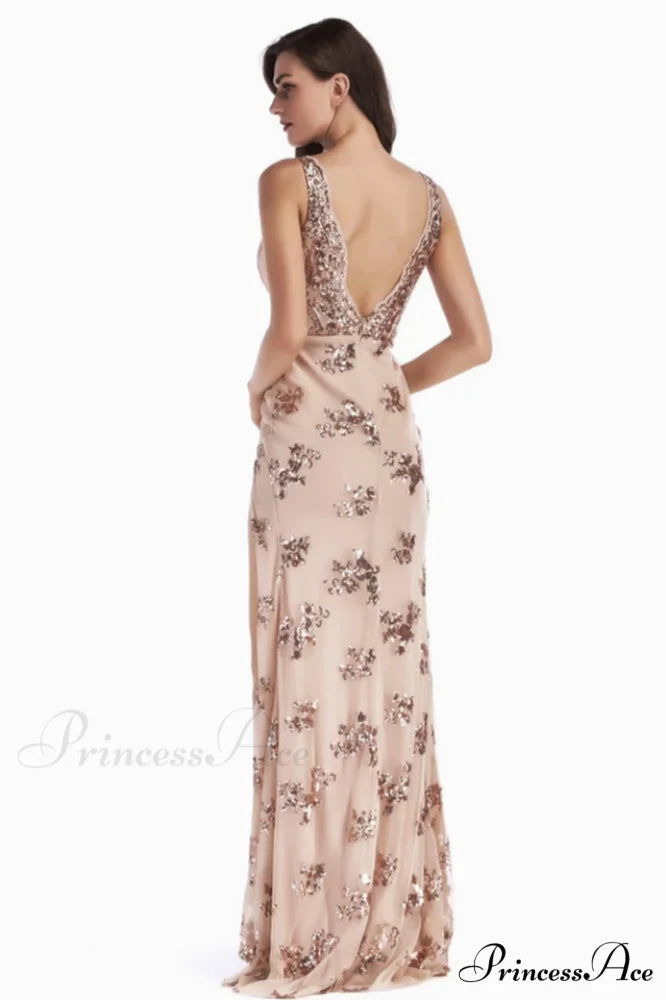 Backless Maxi Stylish Sequin Dress