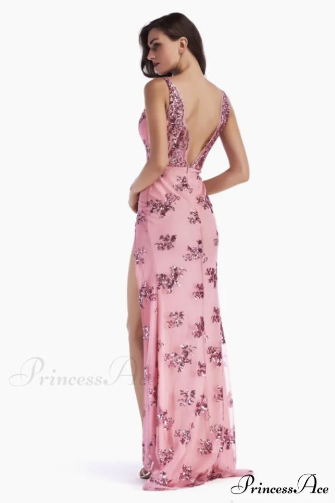 Backless Maxi Stylish Sequin Dress