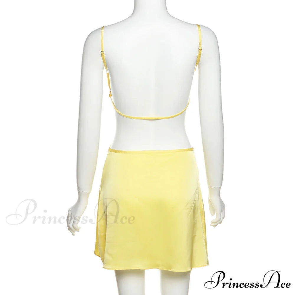 Backless Satin Stylish Mini Dress