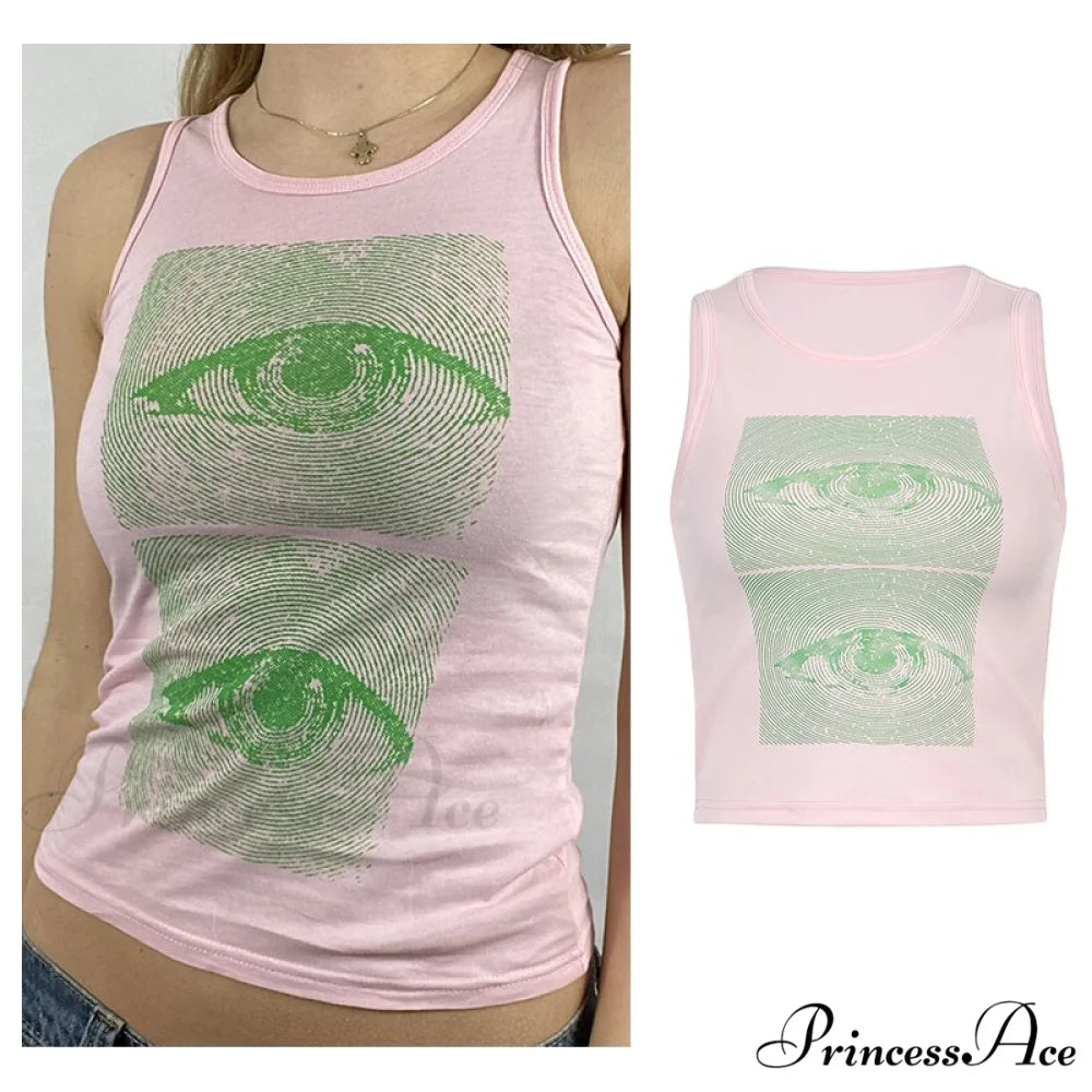 Backless Sleeveless Spaghetti Strap Halter Camis nz816-pink / S