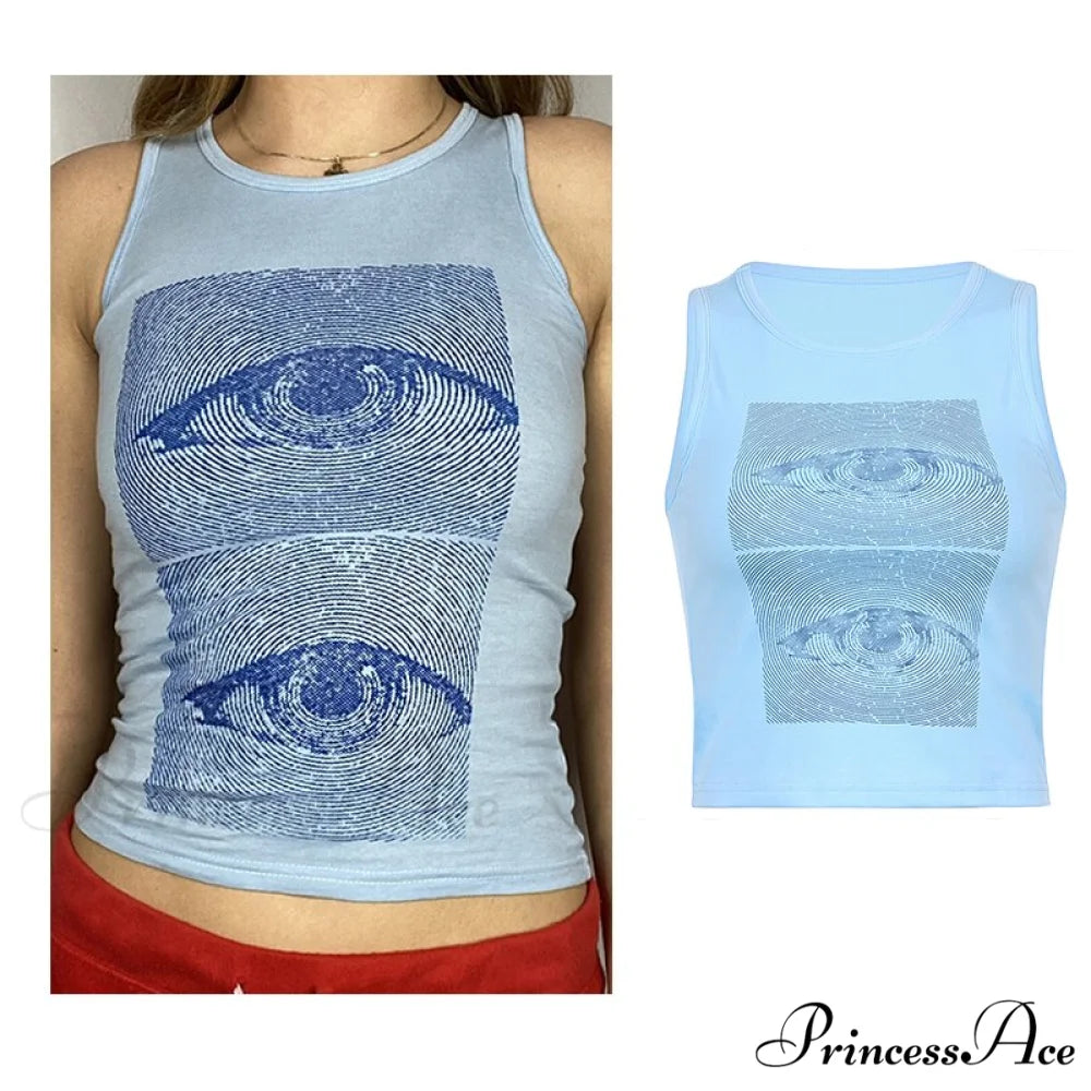 Backless Sleeveless Spaghetti Strap Halter Camis nz816-sky blue / S