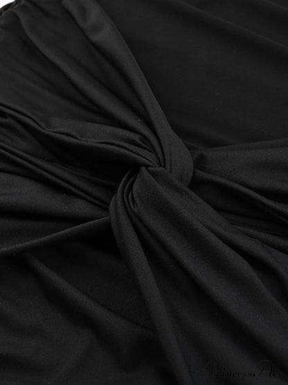 Backless Split One Trendy Shoulder Ribbed Maxi Dress