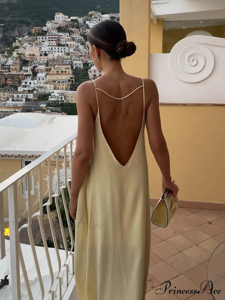 Backless Vacation Graceful Long Dress