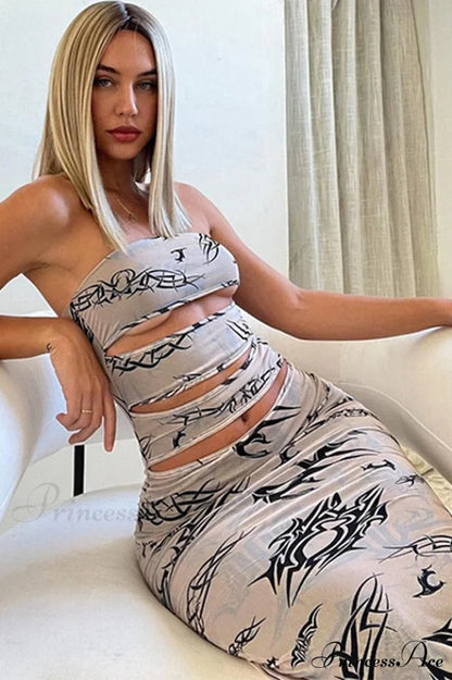 Bad Babe Stylish Mesh Maxi Dress