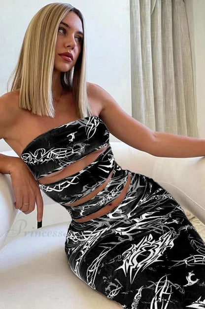 Bad Babe Stylish Mesh Maxi Dress M / 4#