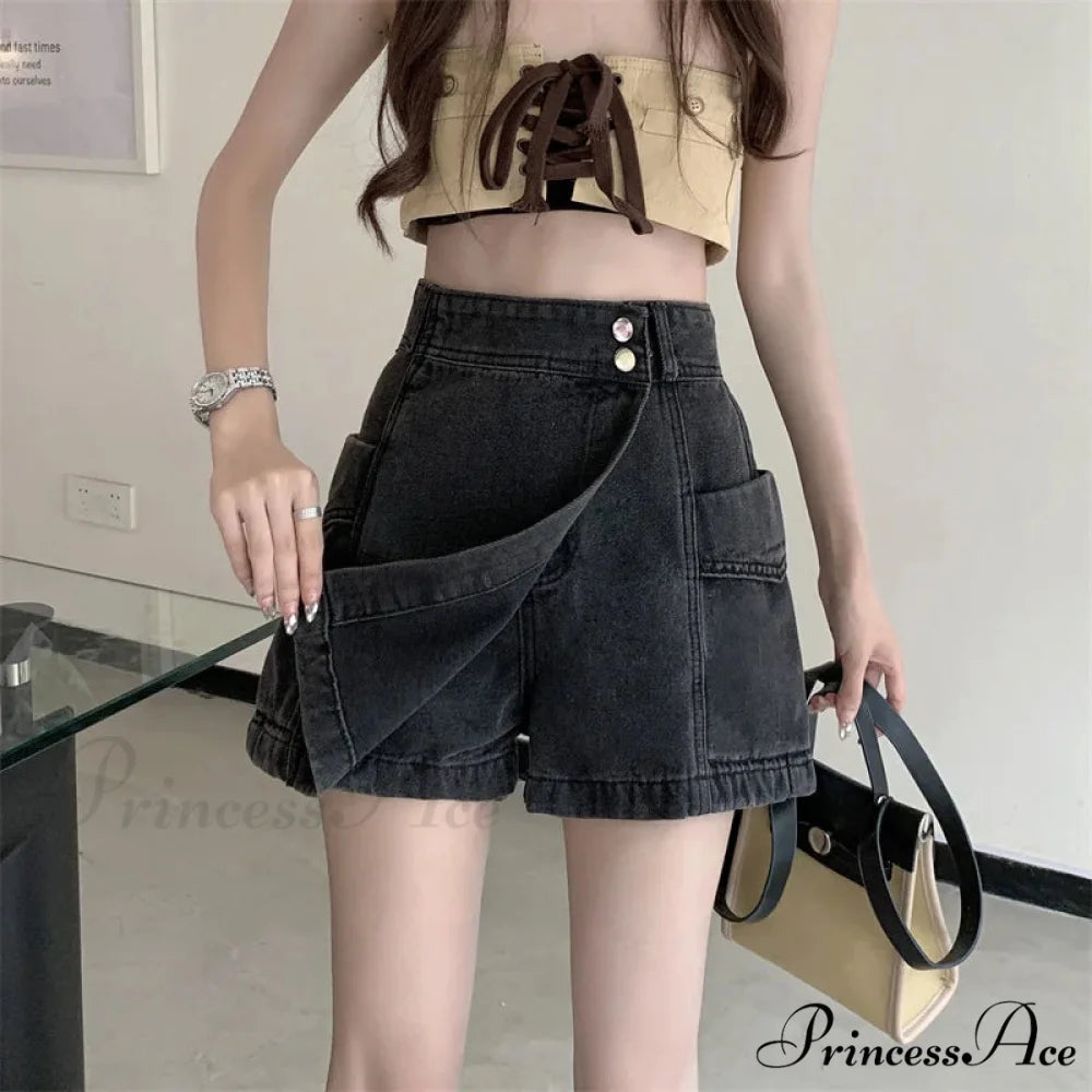 Baggy Denim Trousers Fashion Skirt skirts-250223