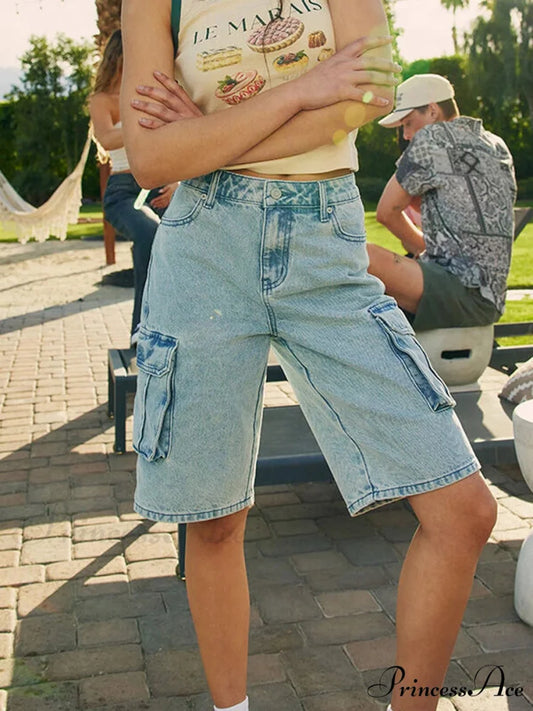 Baggy Freight Wide-Leg Denim Short short-250223