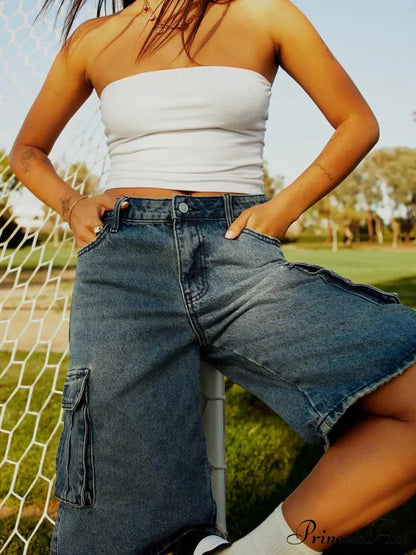 Baggy Freight Wide-Leg Denim Short short-250223