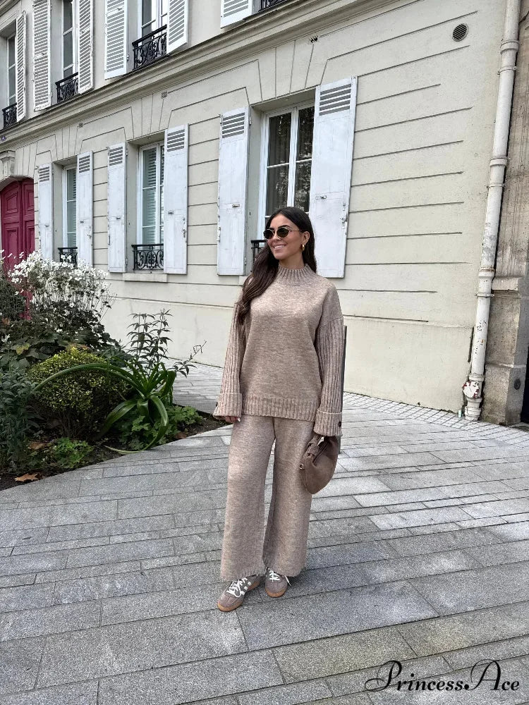 Baggy Knitted Round-neck Sweater for Women swraters-241228