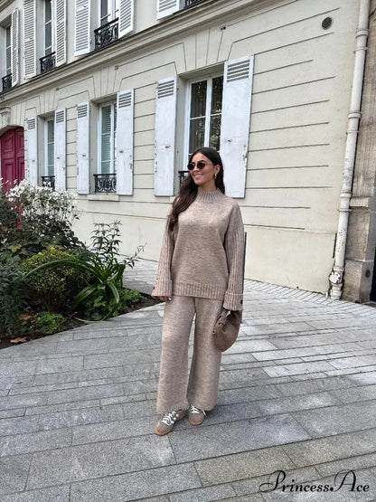 Baggy Knitted Round-neck Sweater for Women swraters-241228