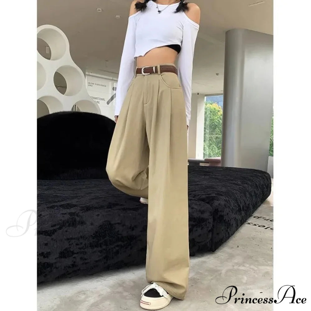 Baggy Office Women’s Suit Trousers pants-241228