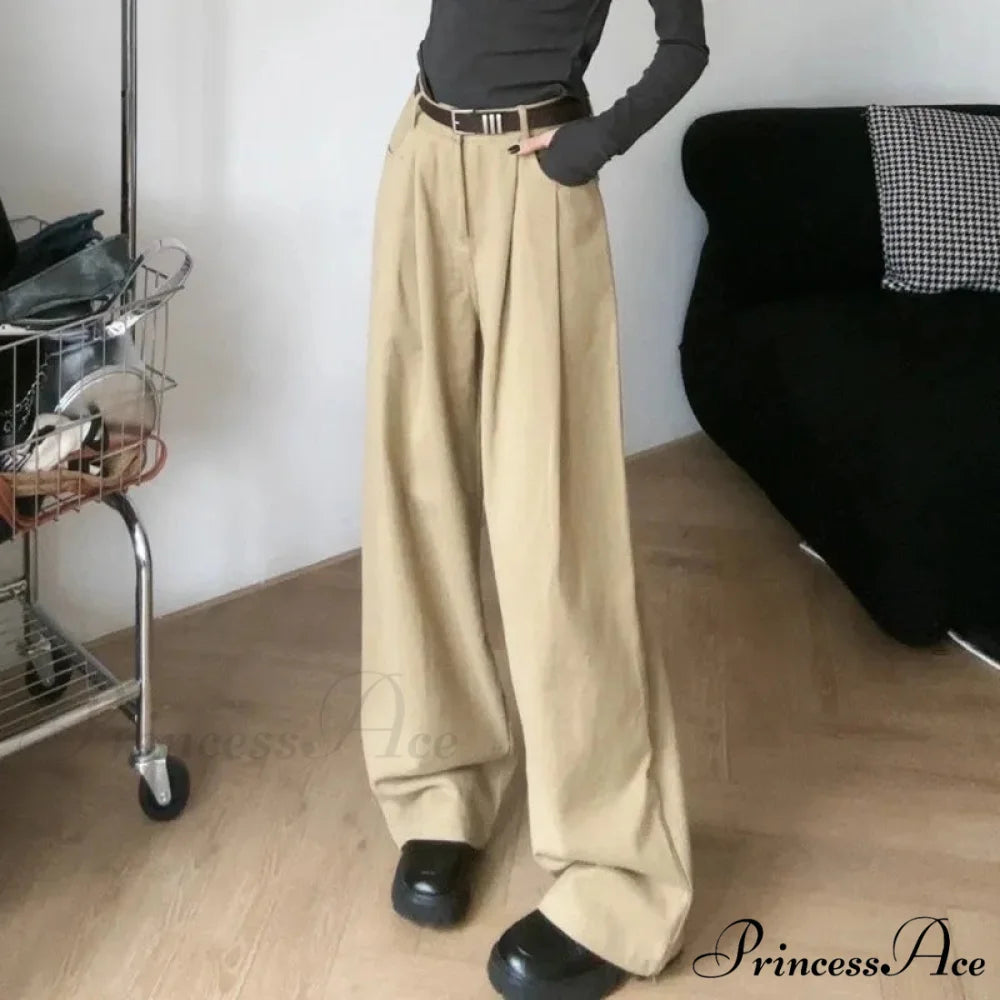Baggy Office Women’s Suit Trousers pants-241228