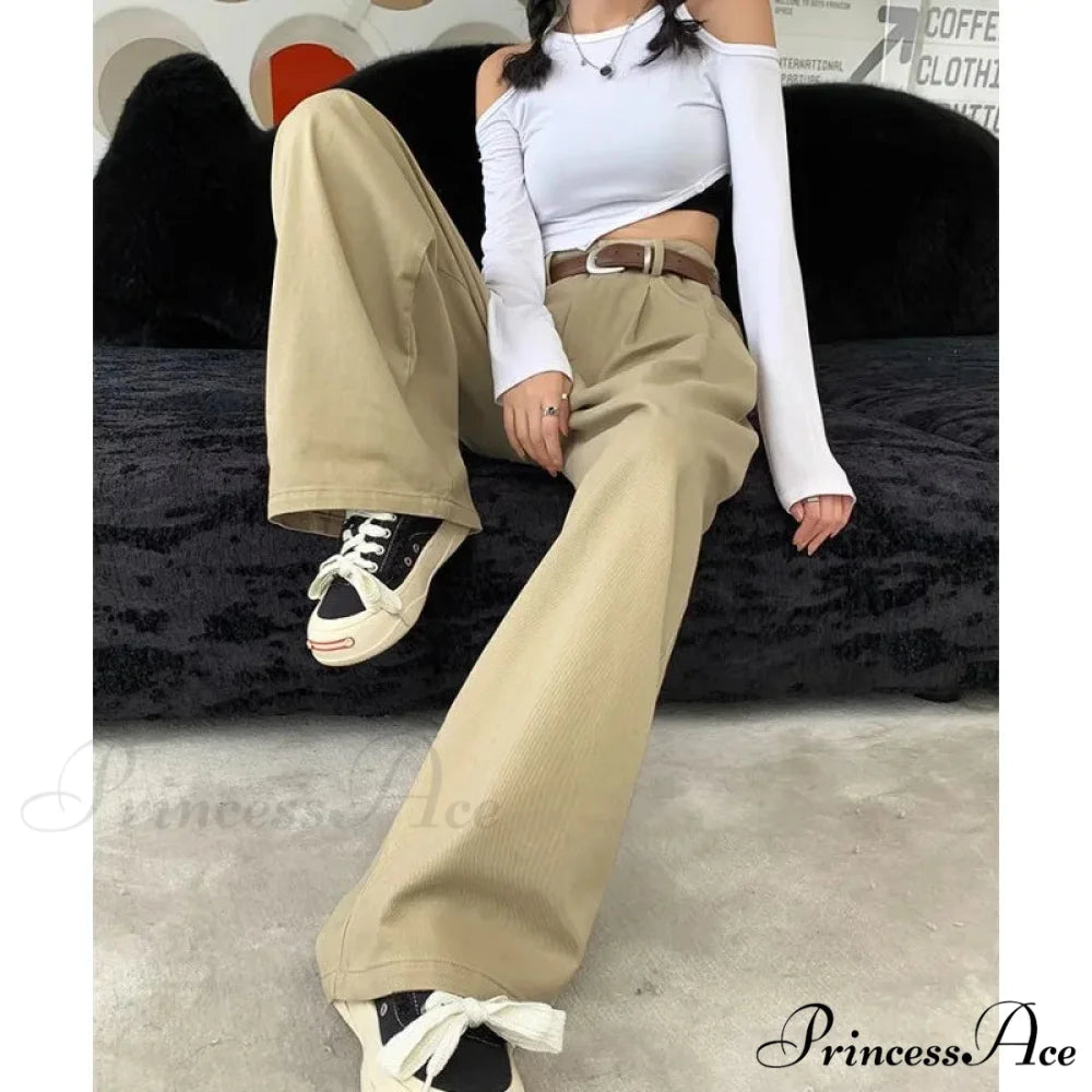 Baggy Office Women’s Suit Trousers pants-241228