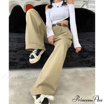 Baggy Office Women’s Suit Trousers pants-241228