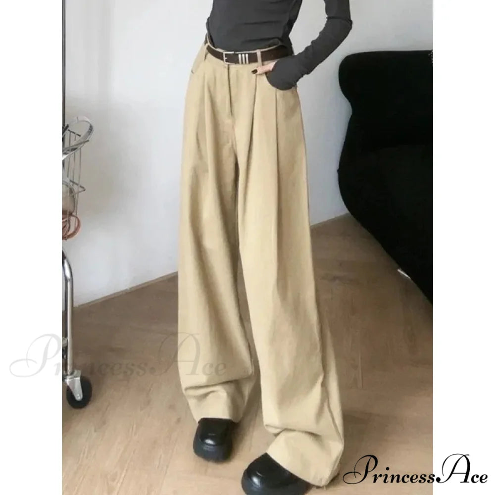 Baggy Office Women’s Suit Trousers pants-241228