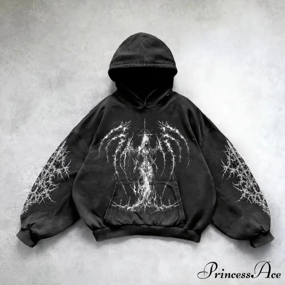 Baggy Plus Size Hip Hop Hoodie hoodies-241228