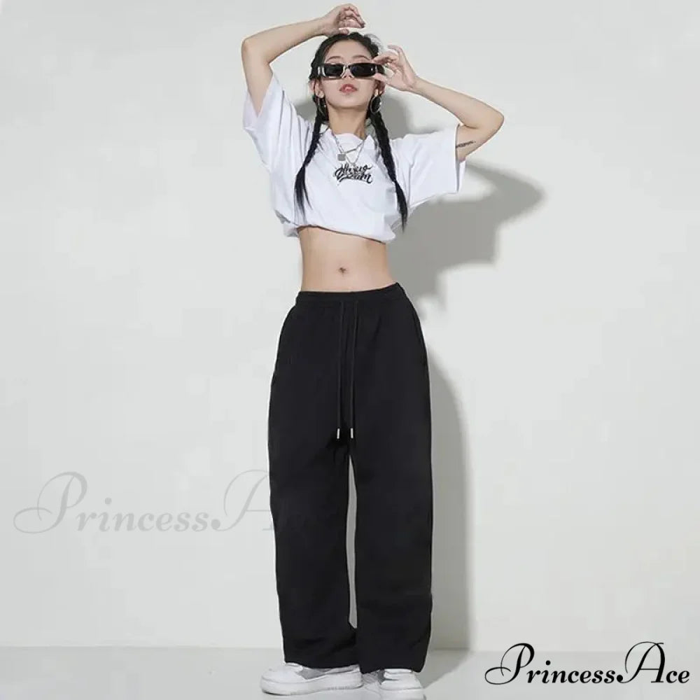 Baggy Rap Correspondence Groove Trousers Black / S (38-45KG) pants-241228