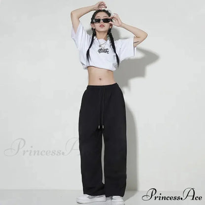 Baggy Rap Correspondence Groove Trousers Black / S (38-45KG) pants-241228