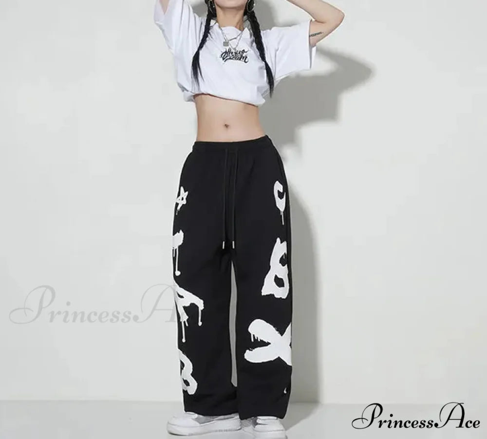 Baggy Rap Correspondence Groove Trousers pants-241228