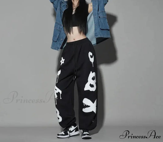 Baggy Rap Correspondence Groove Trousers pants-241228