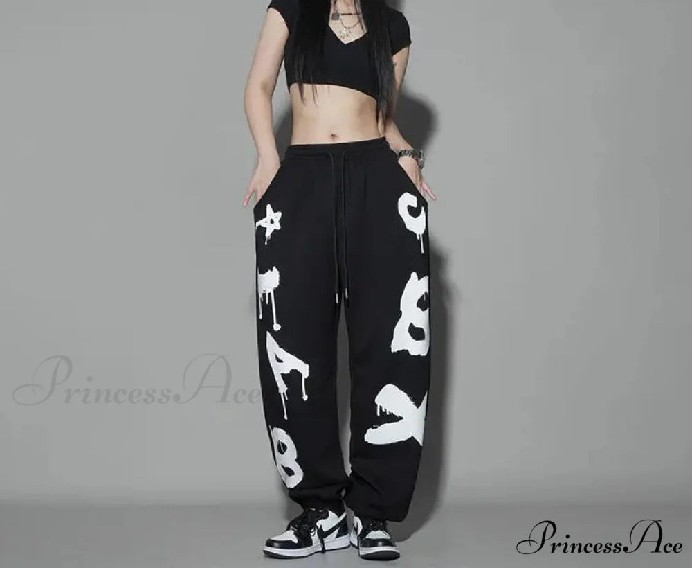 Baggy Rap Correspondence Groove Trousers pants-241228