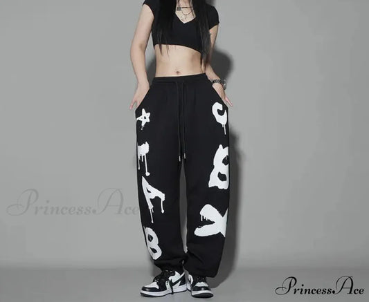 Baggy Rap Correspondence Groove Trousers pants-241228