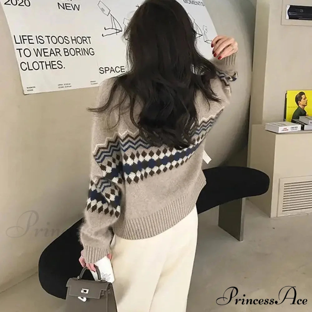 Baggy round-neck Professional Woman Cardigan cardigans-241228