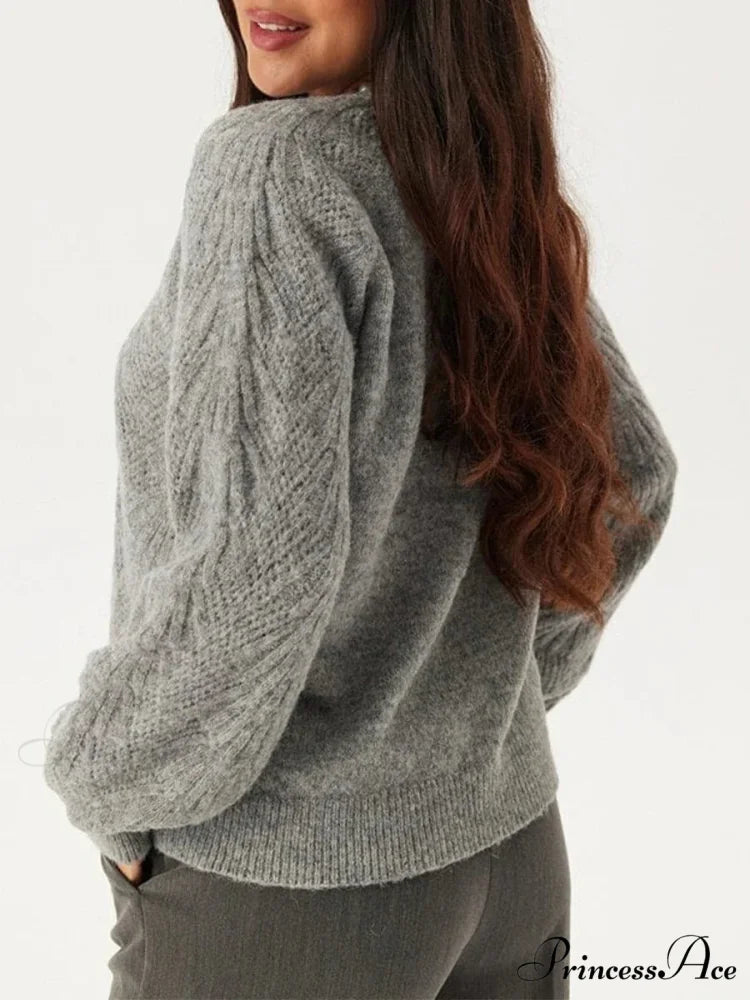 Baggy V-neck Deep Button Cardigan cardigans-241228