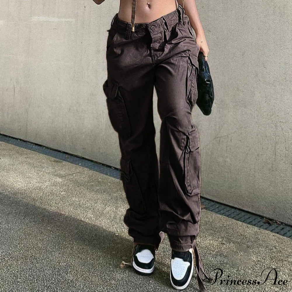 Baggy Y2K Cargo Pants brown 1 / S
