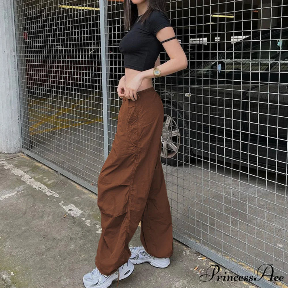 Baggy Y2K Cargo Pants brown 2 / S