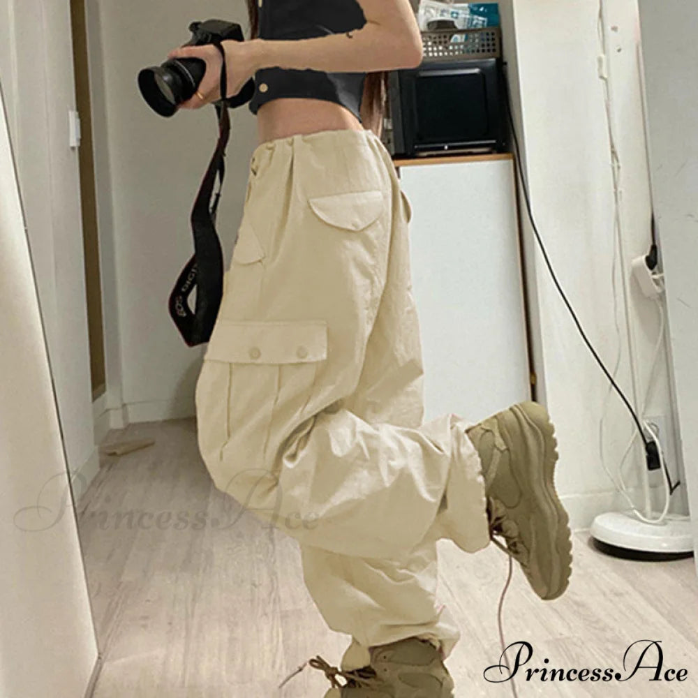Baggy Y2K Cargo Pants cream / S