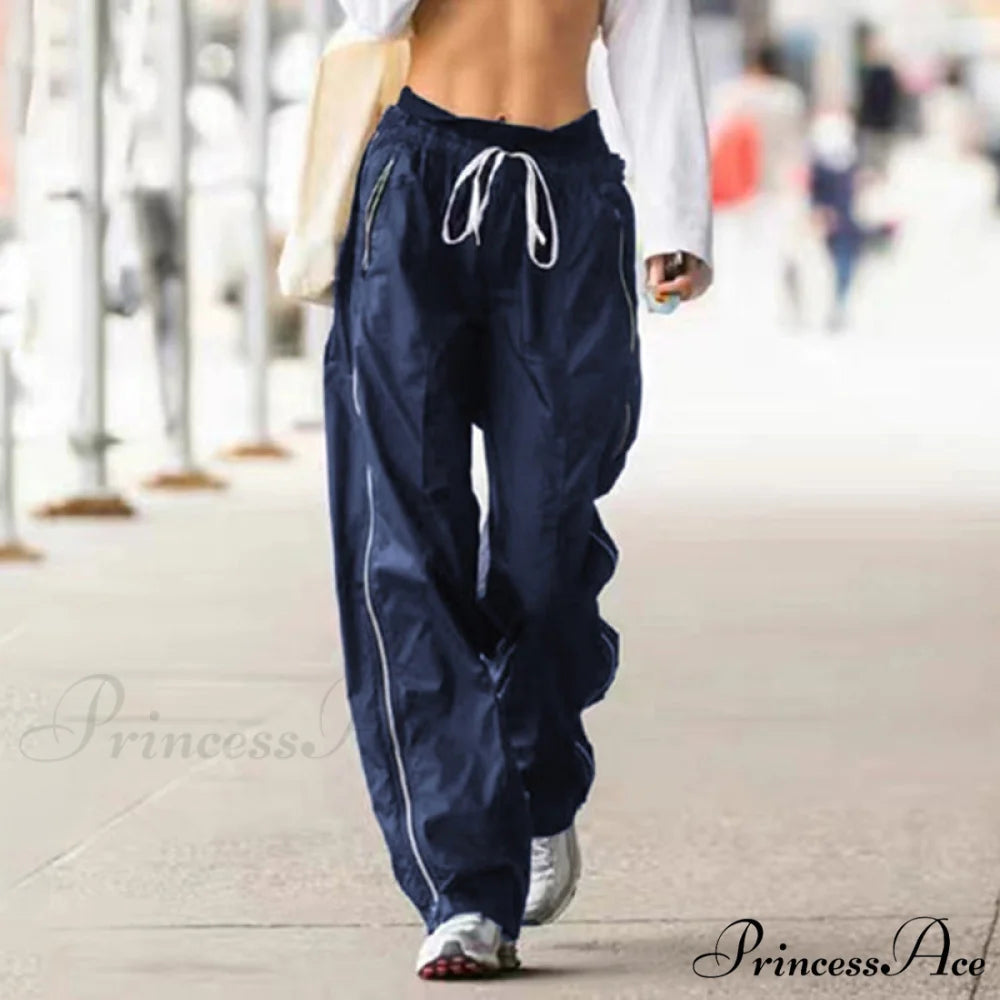 Baggy Y2K Cargo Pants dark blue 2 / S