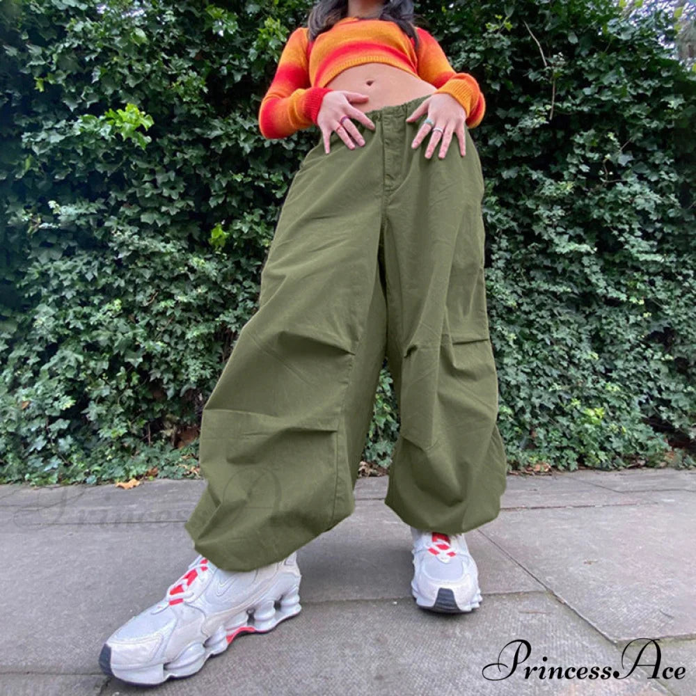 Baggy Y2K Cargo Pants green 1 / S