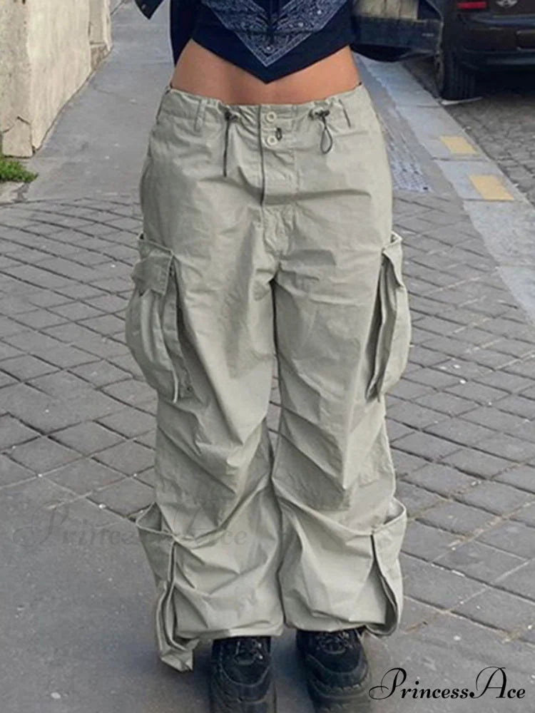 Baggy Y2K Cargo Pants grey 2 / S