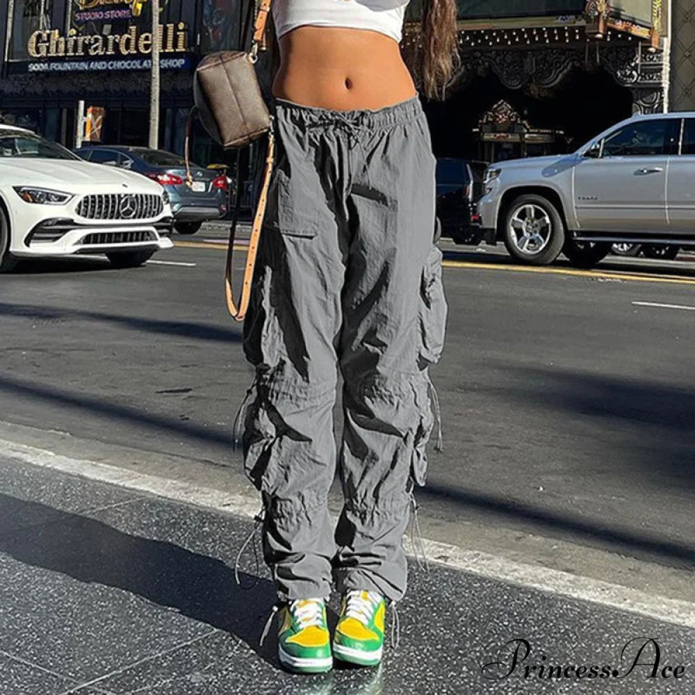 Baggy Y2K Cargo Pants grey 4 / S