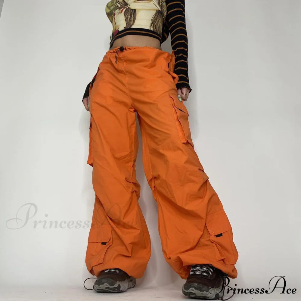 Baggy Y2K Cargo Pants orange / S