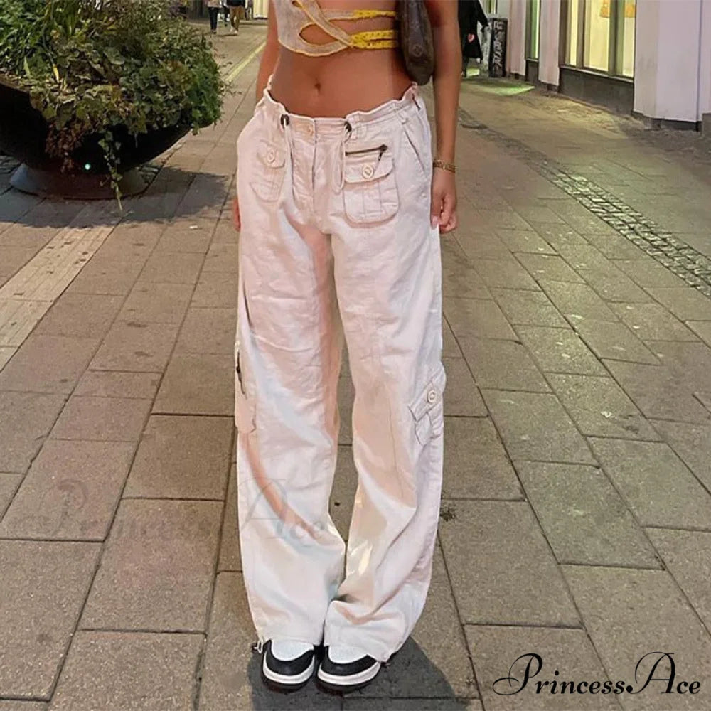 Baggy Y2K Cargo Pants white 1 / S