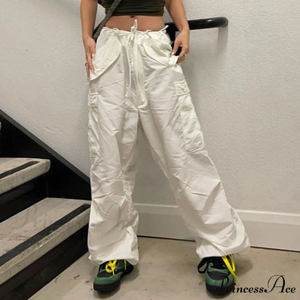 Baggy Y2K Cargo Pants white 3 / S