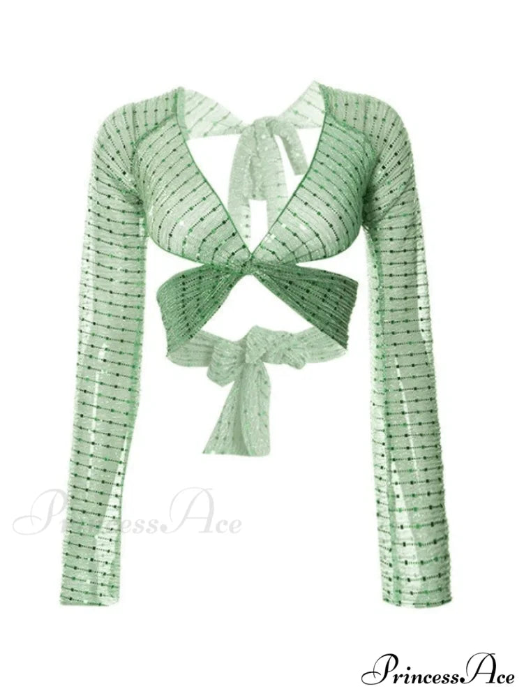 Balconette Bustier Short Sleeve Lace Classic Up Crop Blouse - Black