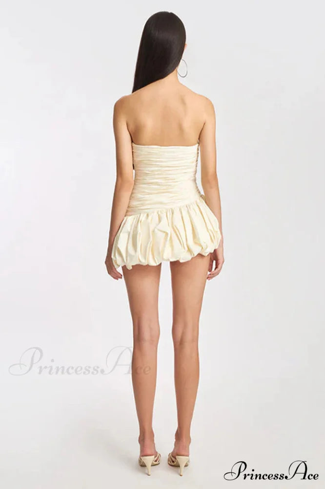 Balloon Draped Stylish Mini Dress