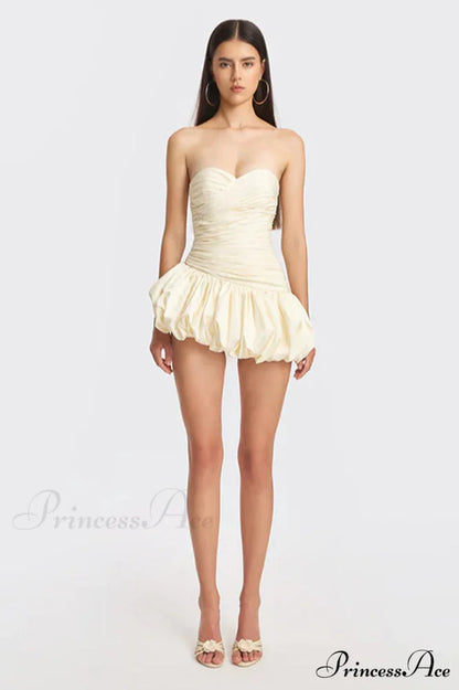 Balloon Draped Stylish Mini Dress