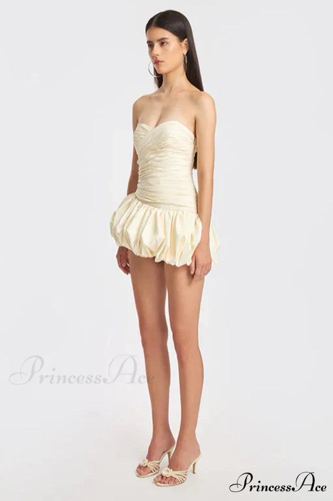 Balloon Draped Stylish Mini Dress