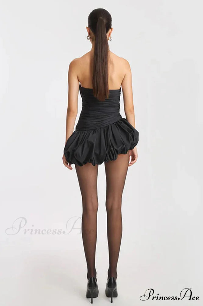 Balloon Draped Stylish Mini Dress