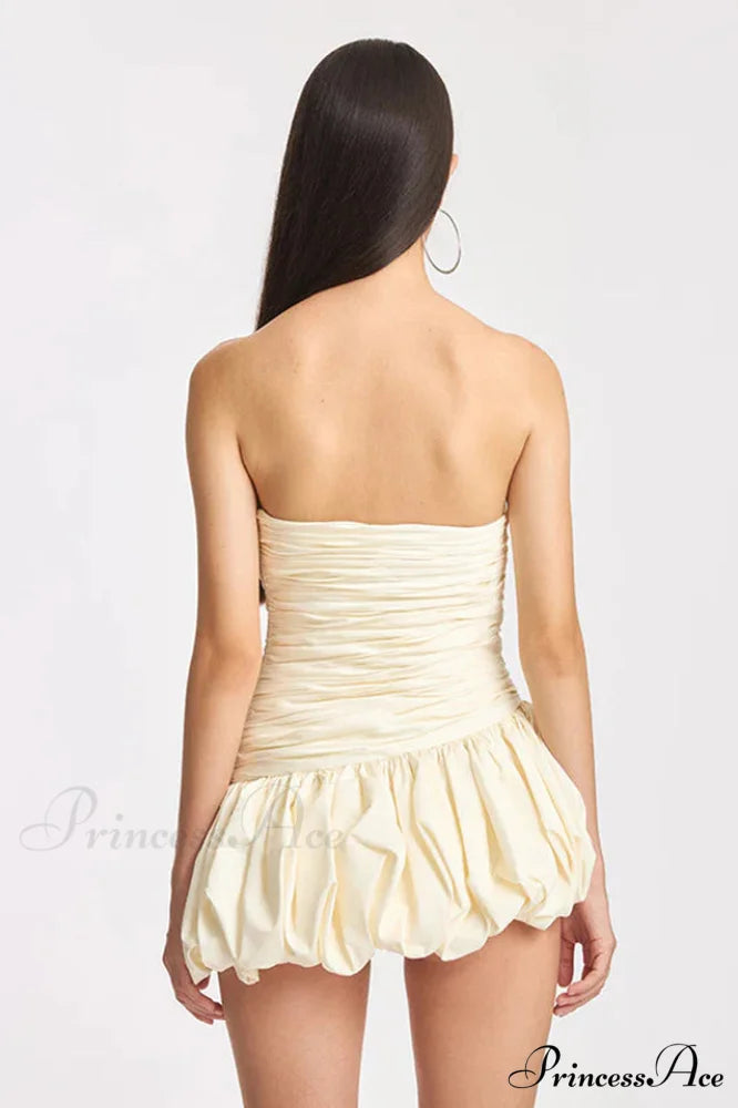 Balloon Draped Stylish Mini Dress