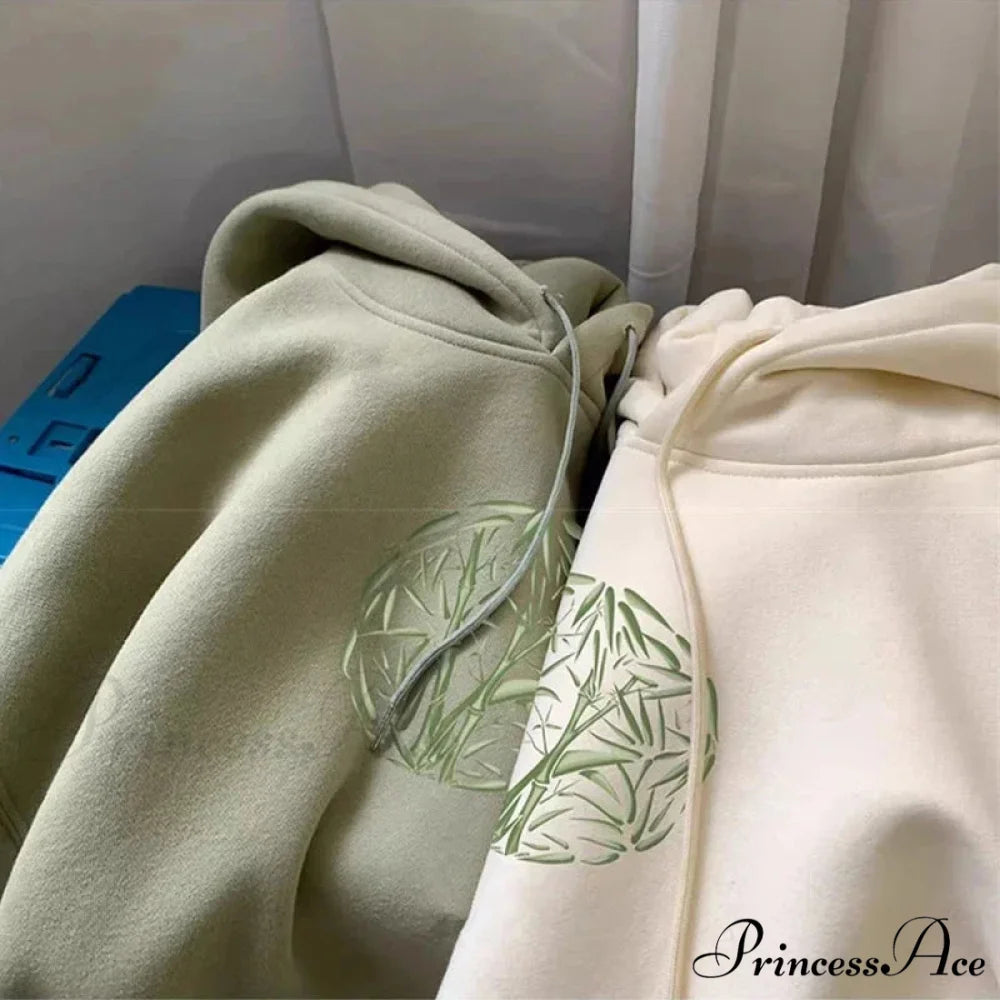 Bamboo Design Casual Y2K Hoodie hoodies-241228